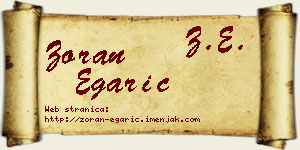 Zoran Egarić vizit kartica